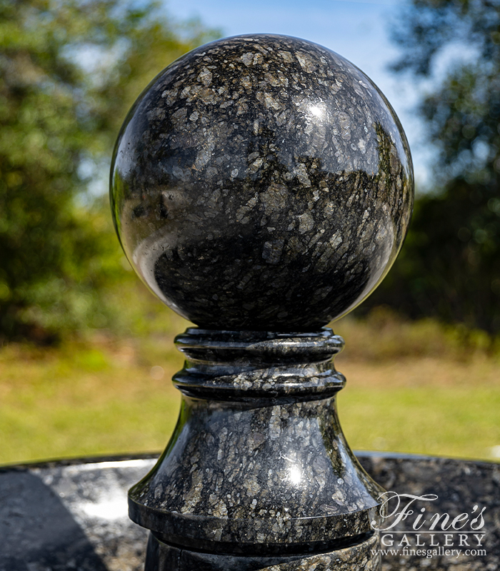 Marble Fountains  - Contemporary Black Granite Sphere Fountain - MF-1645